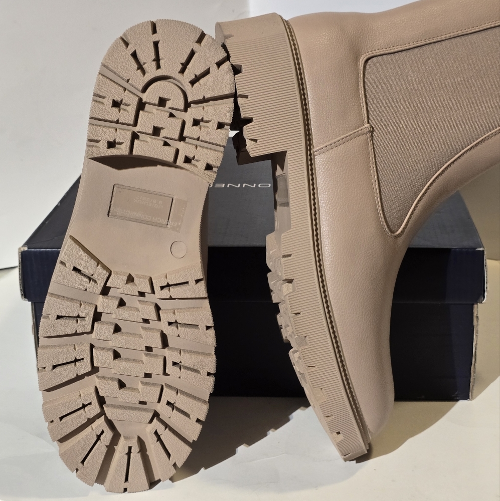 French Connection Women's Reyah Chelsea Lug Sole Boots, Size 8.5. Taupe color.F - Picture 4 of 12